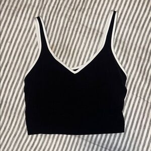 Aerie offline white and black tank